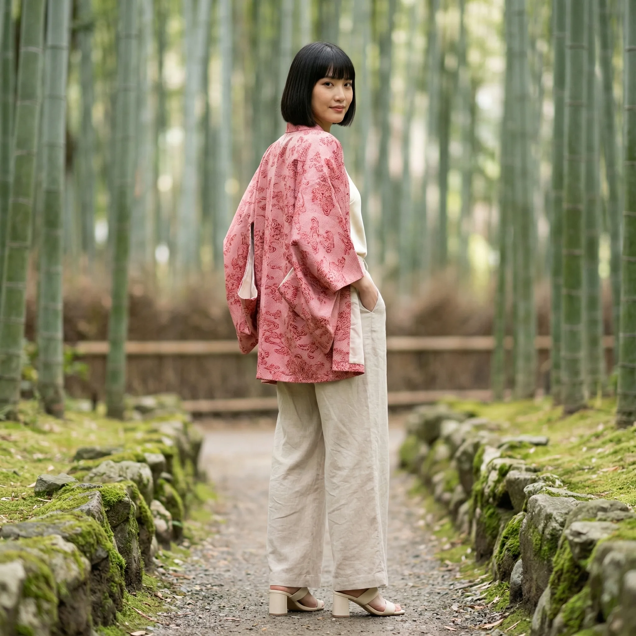 Vintage Japanese Haori Jacket — AI Etsy product photography — Packaging