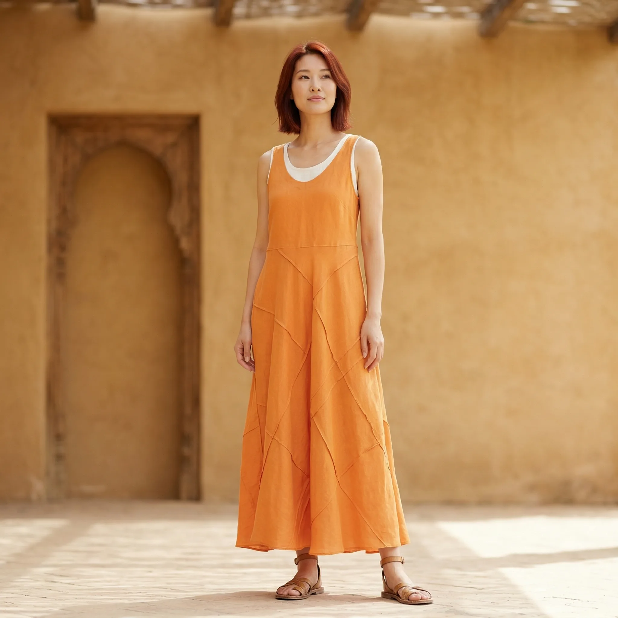 AI-generated maxi dress product photo — Etsy example