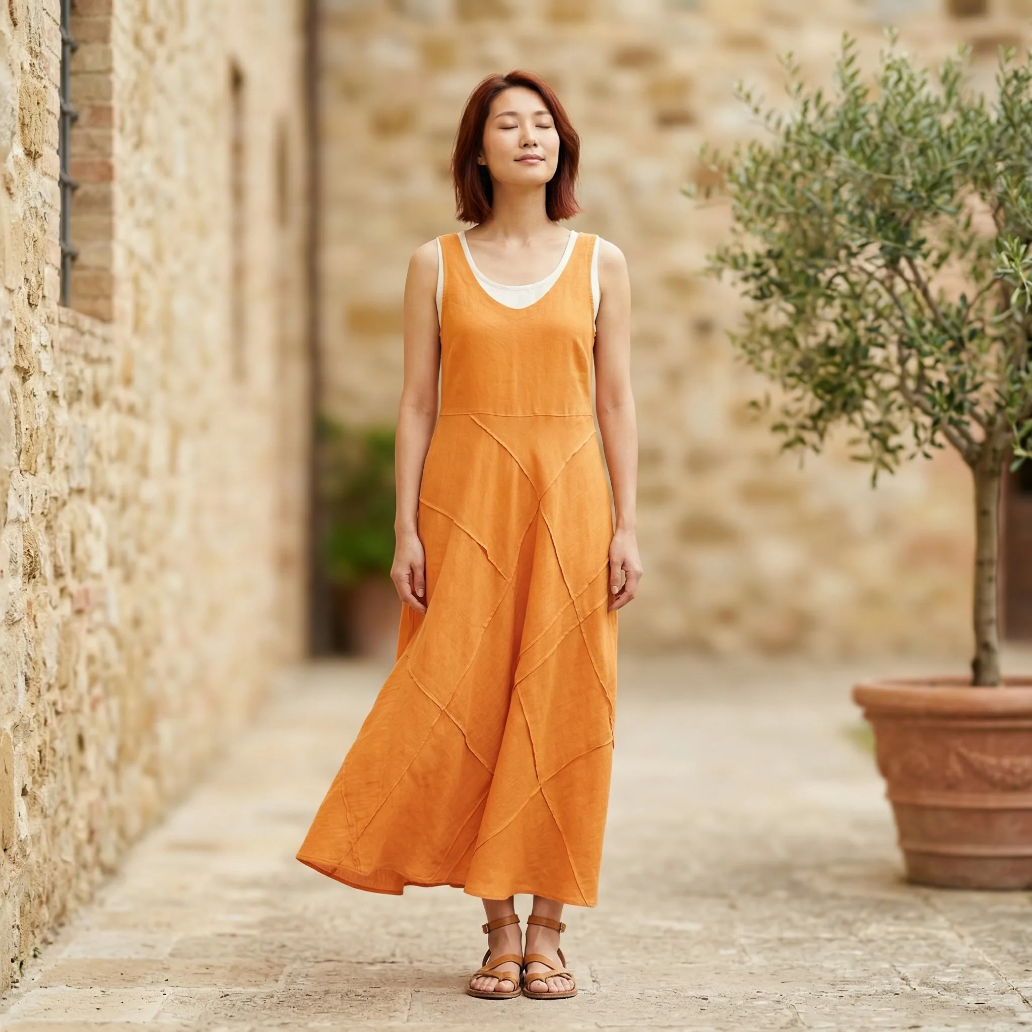 Paneled Maxi Dress — AI Etsy product photography — Scale