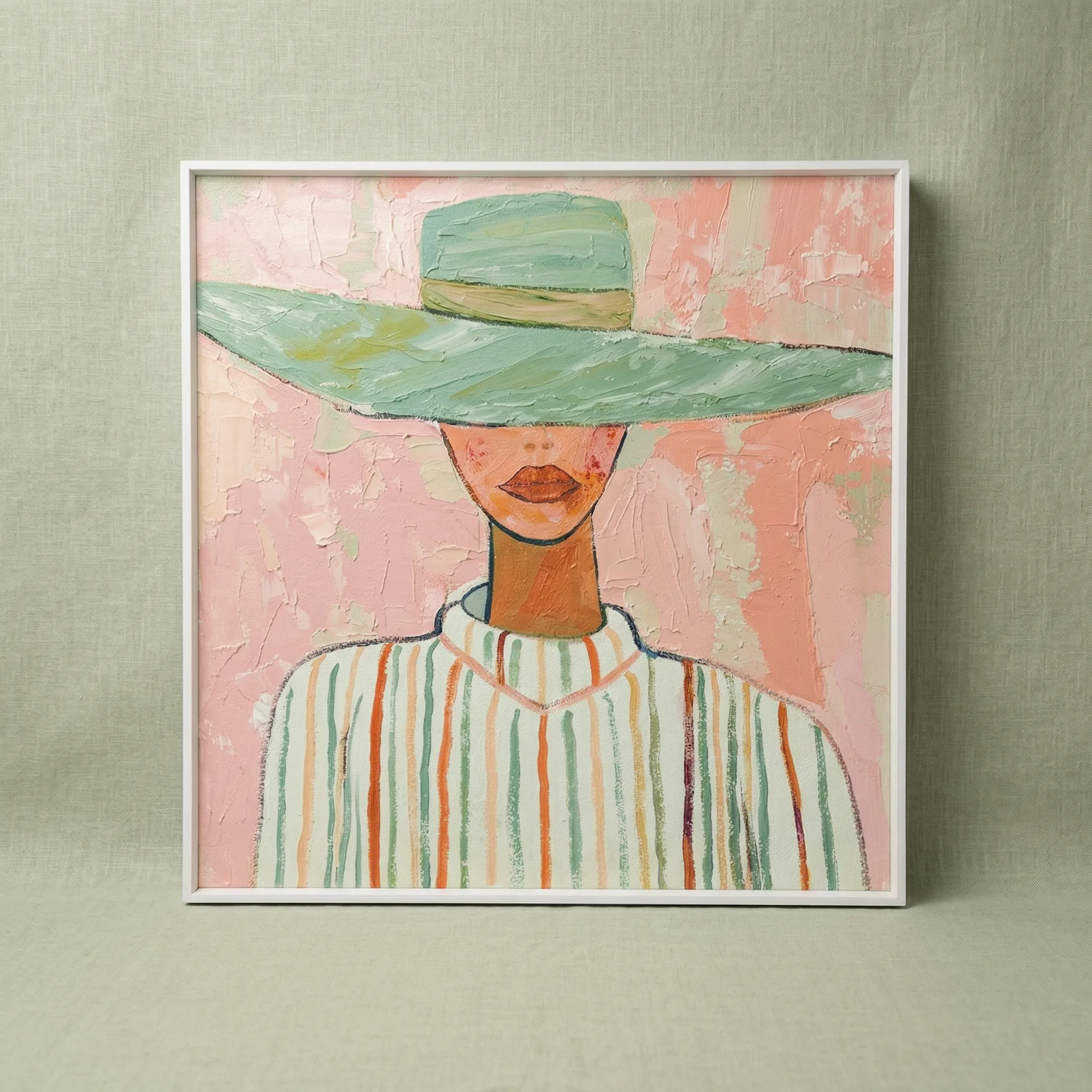 AI-generated portrait art print product photo — Etsy example