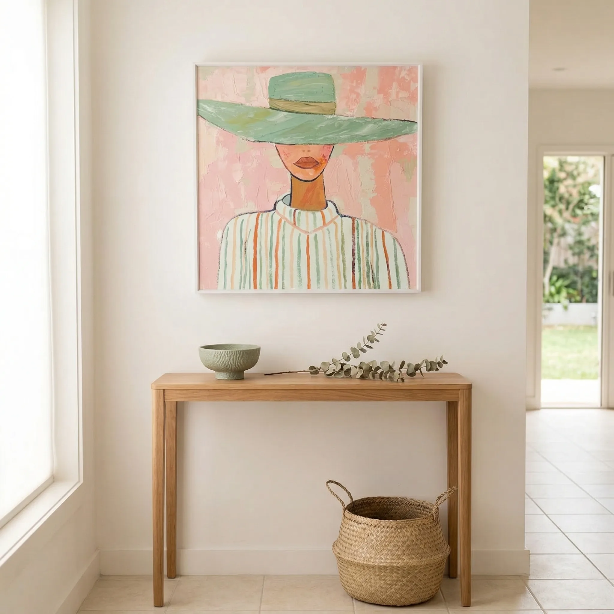 Figurative Portrait Painting — AI Etsy product photography — In-Use