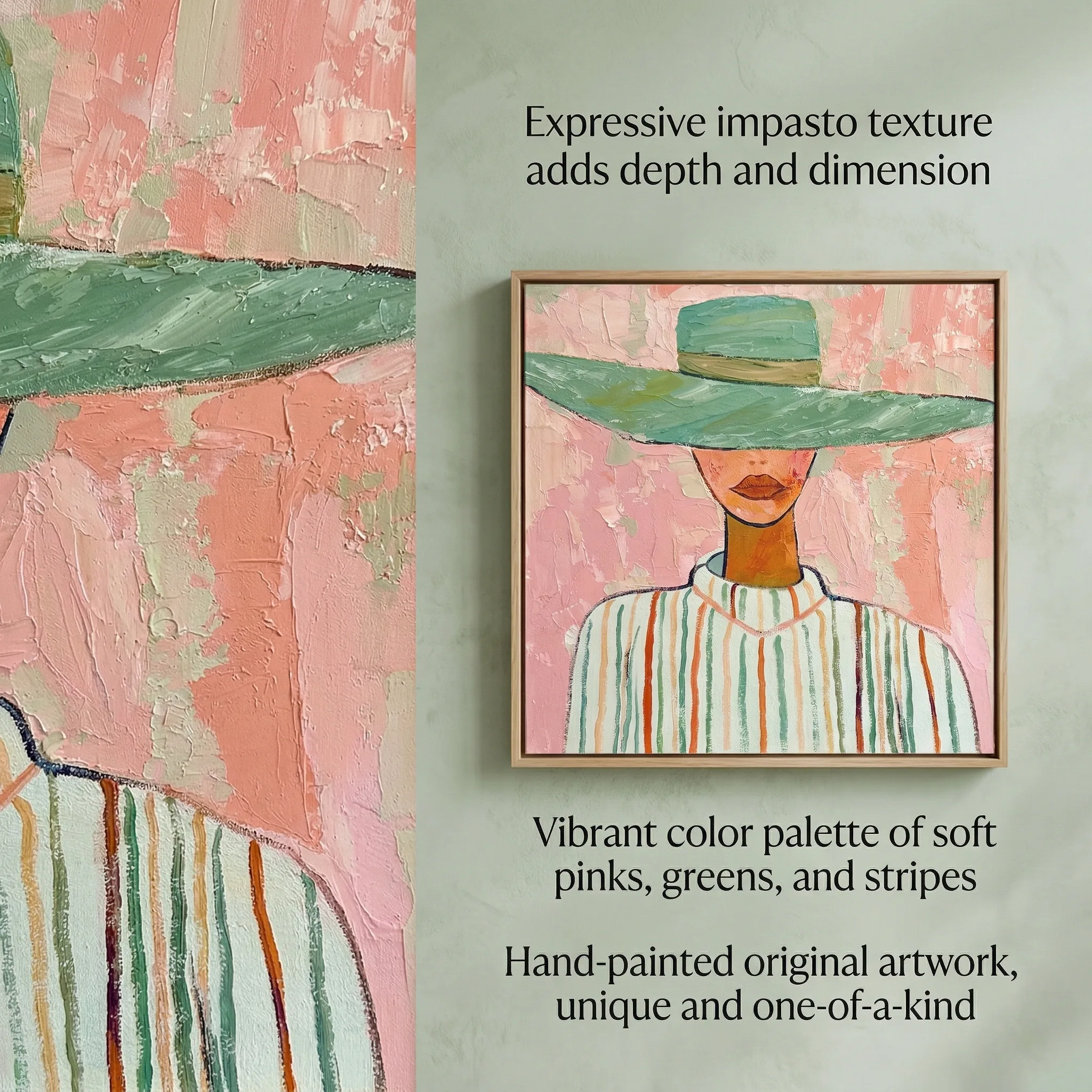 Figurative Portrait Painting — AI Etsy product photography — Variant