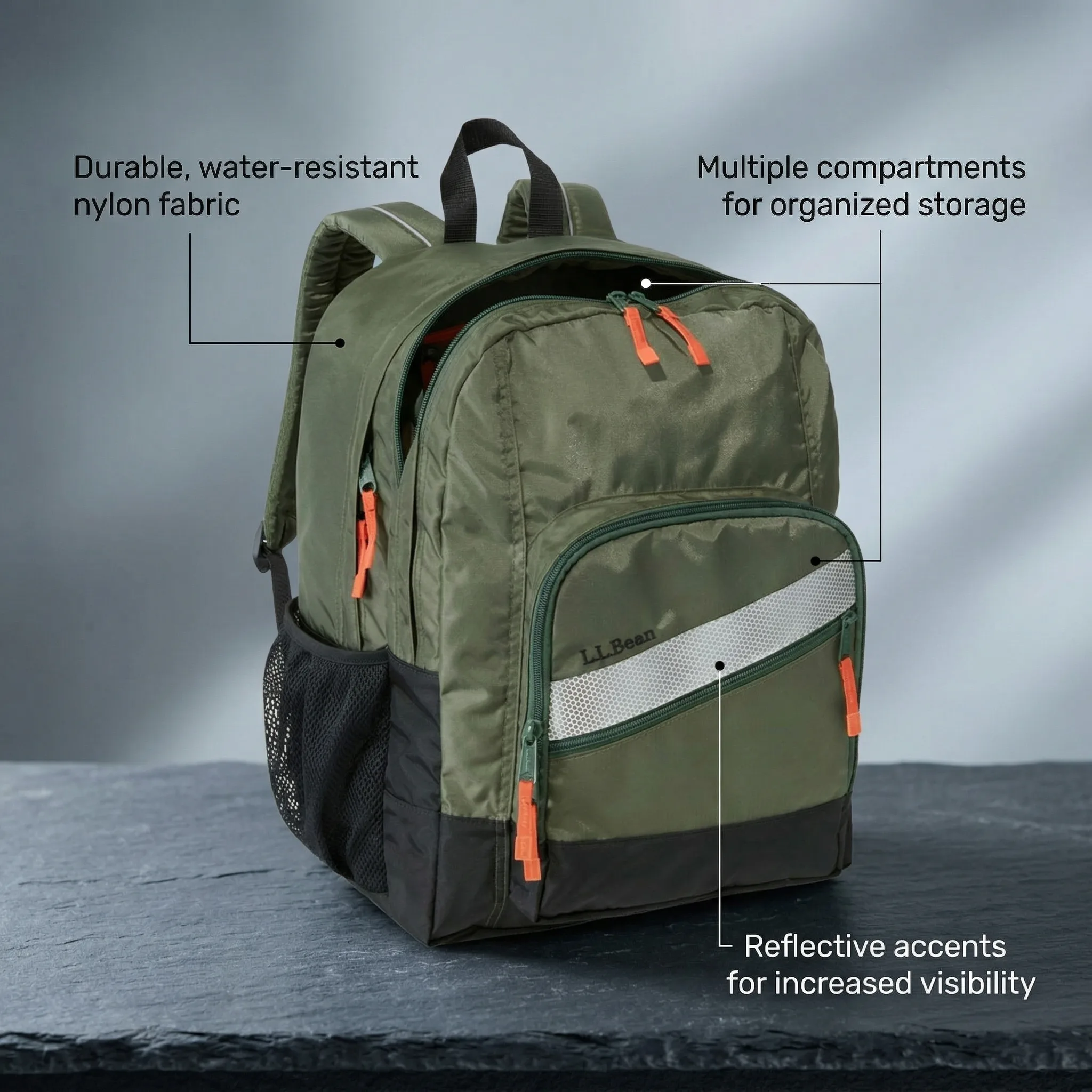 Everyday Backpack — AI Shopify product photography — Close-Up