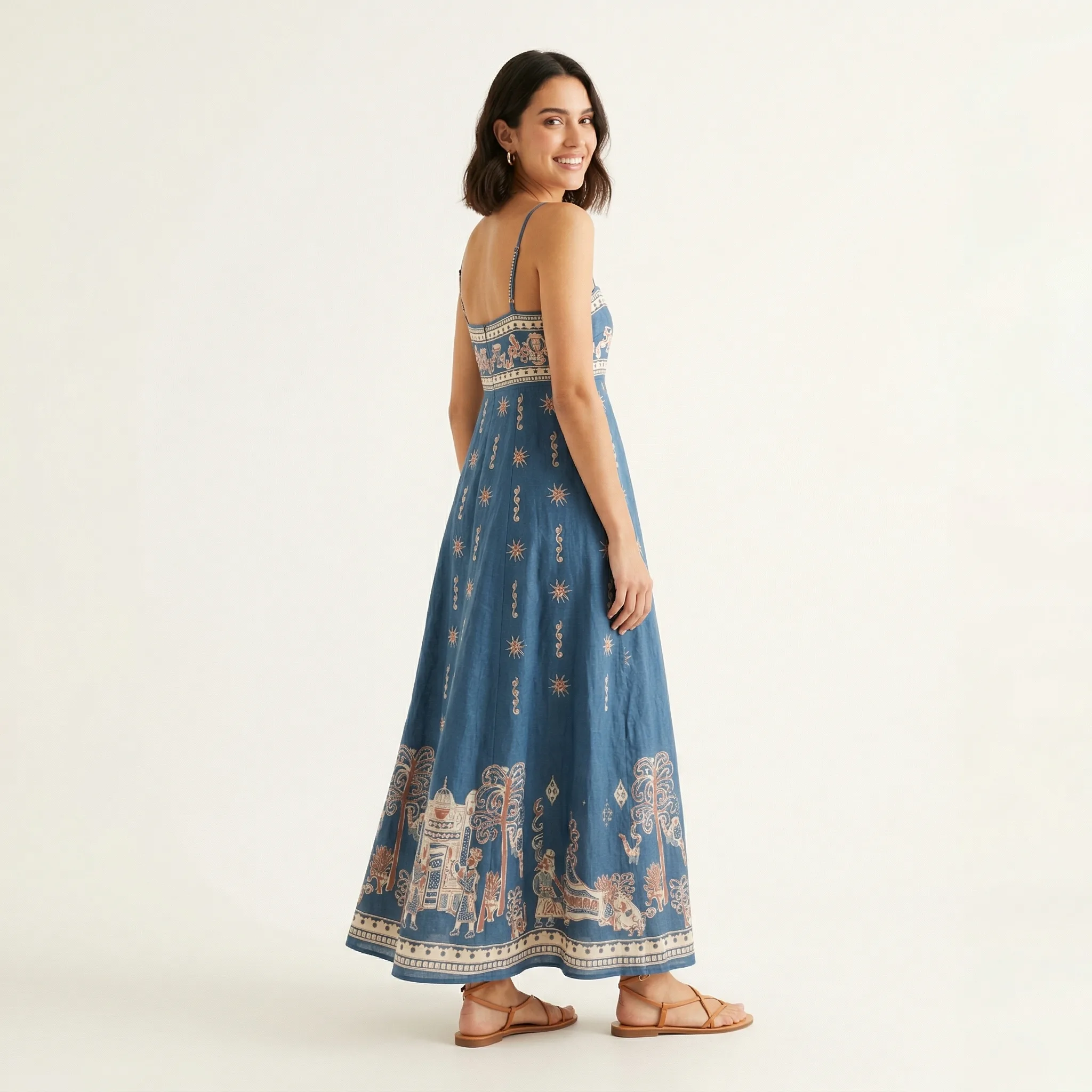 Maxi Dress with Celestial Motif — AI Shopify product photography — Feature