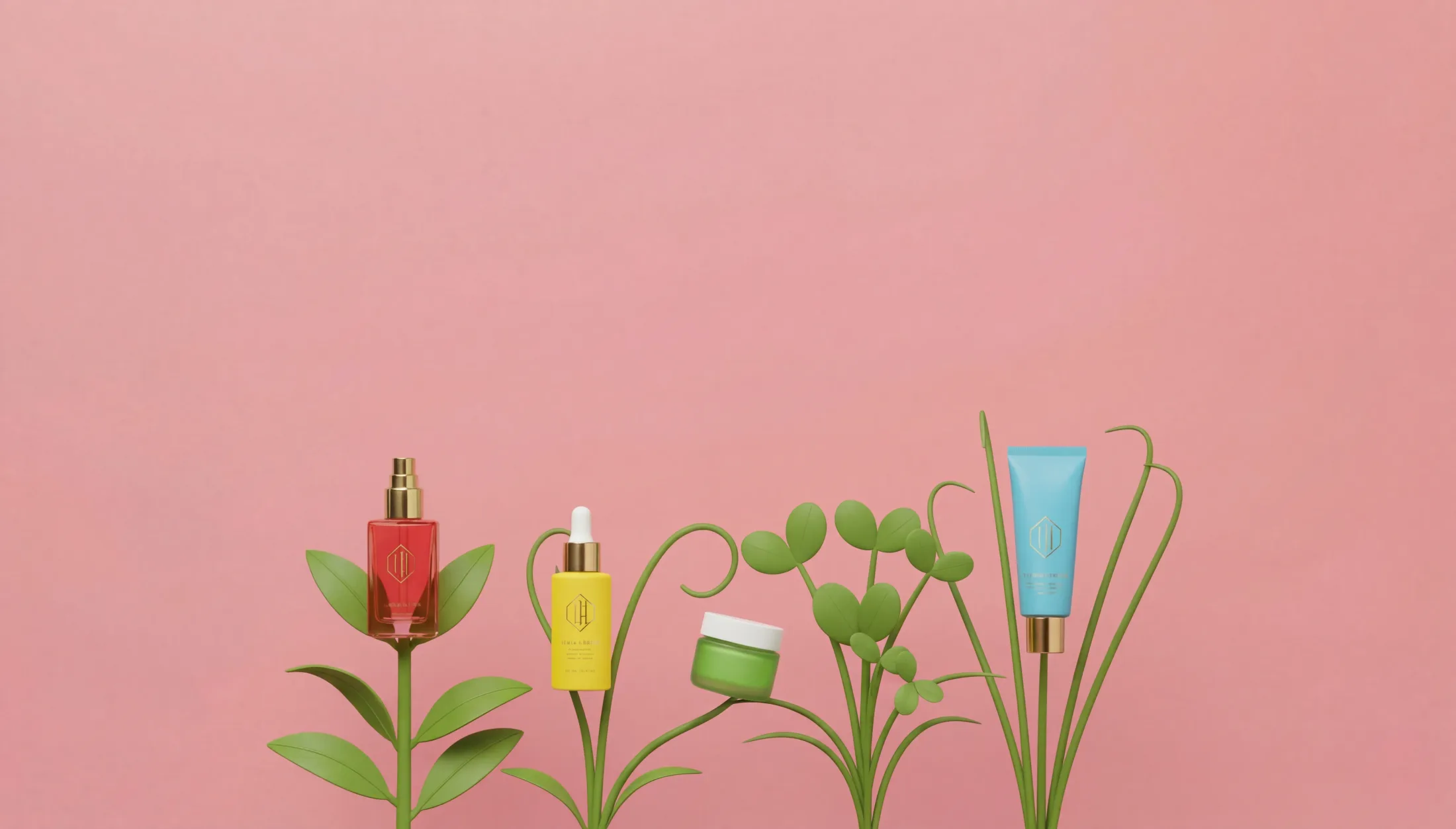 AI-generated One click, infinite possibilities advertisement showing professional product photography with brand-consistent styling
