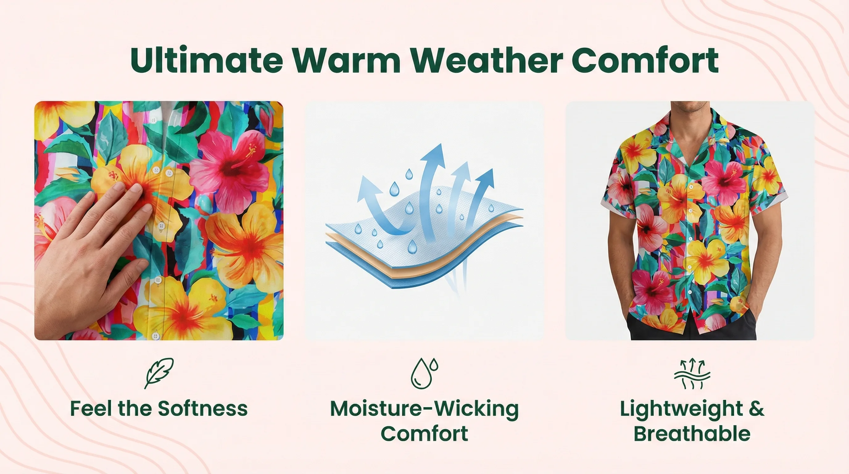 Hawaiian Shirt — AI Amazon A+ content — Feature Highlights