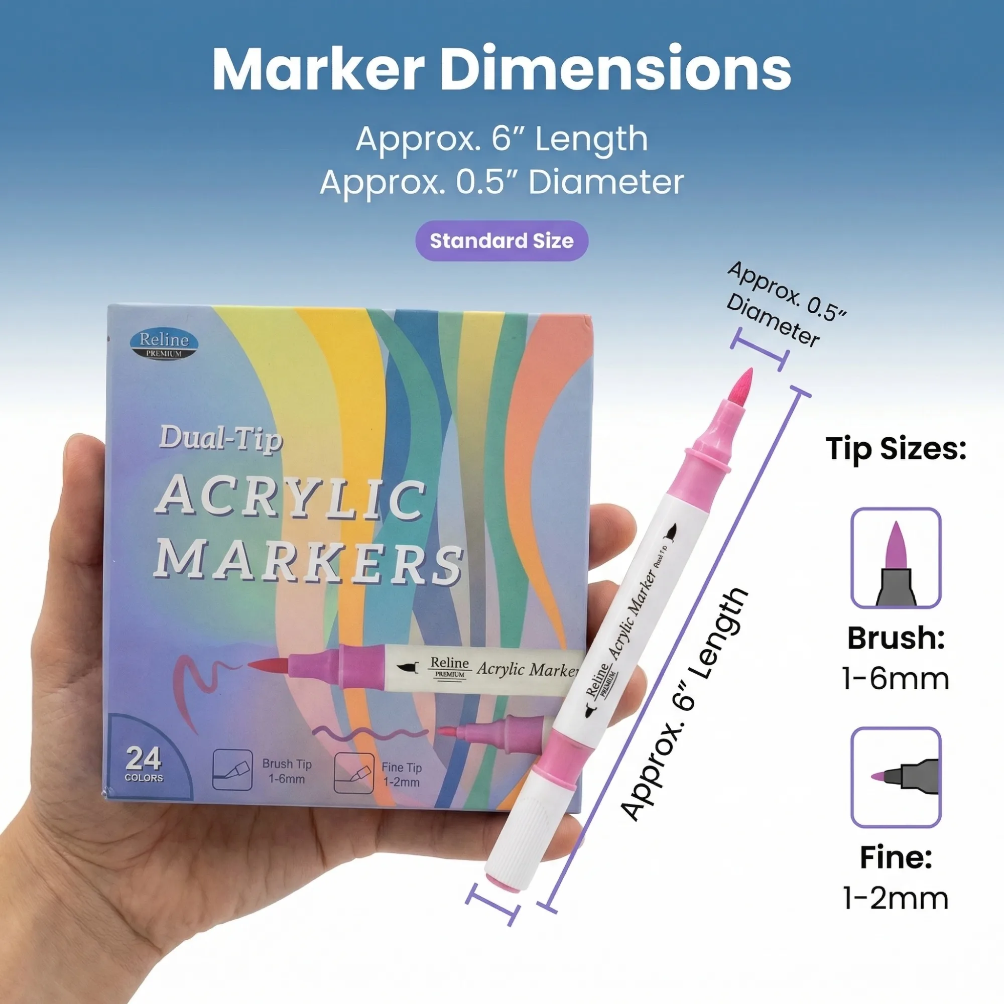 After: Acrylic Markers — Amazon product image generator output — Scale