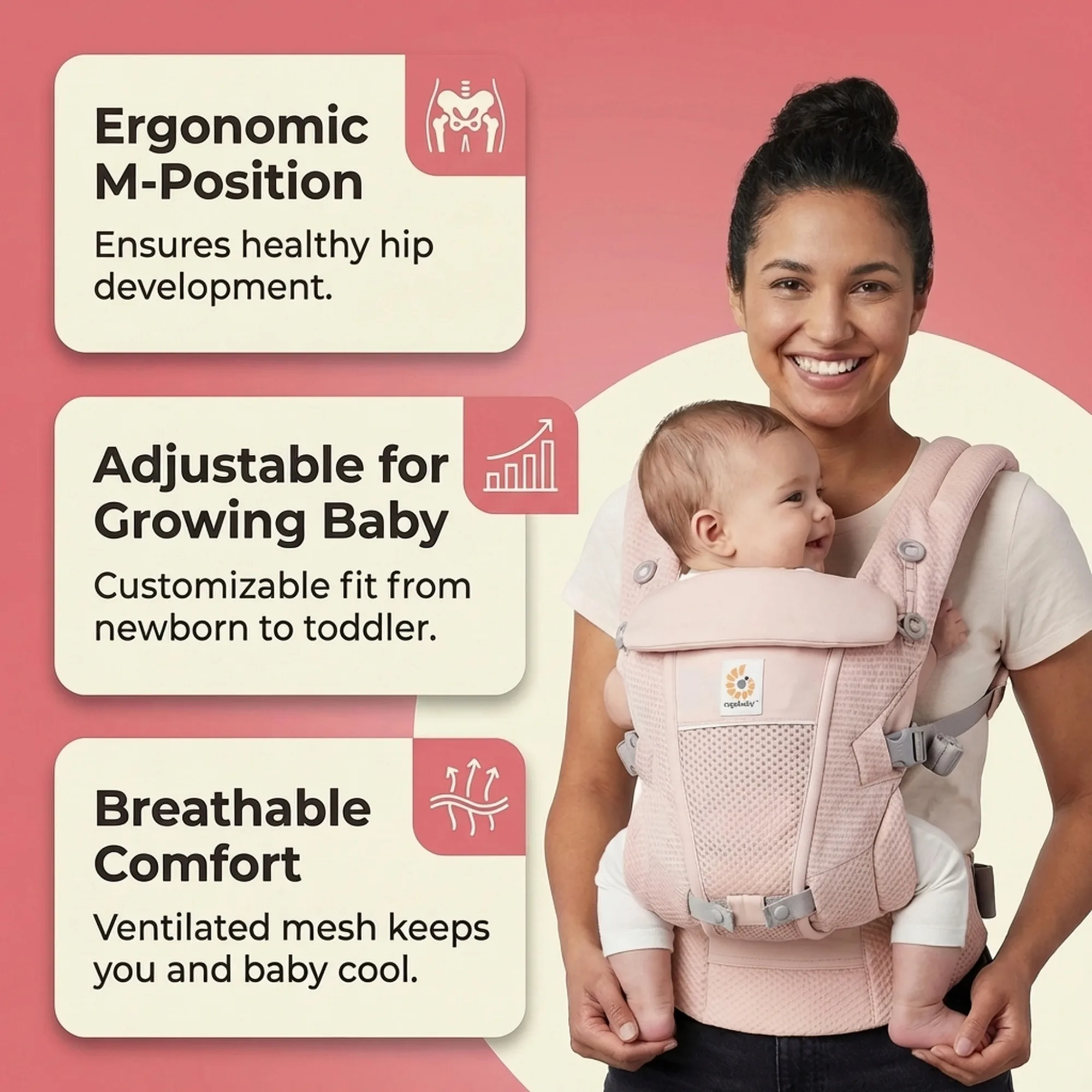 After: Baby Carrier — Amazon product image generator output — Feature