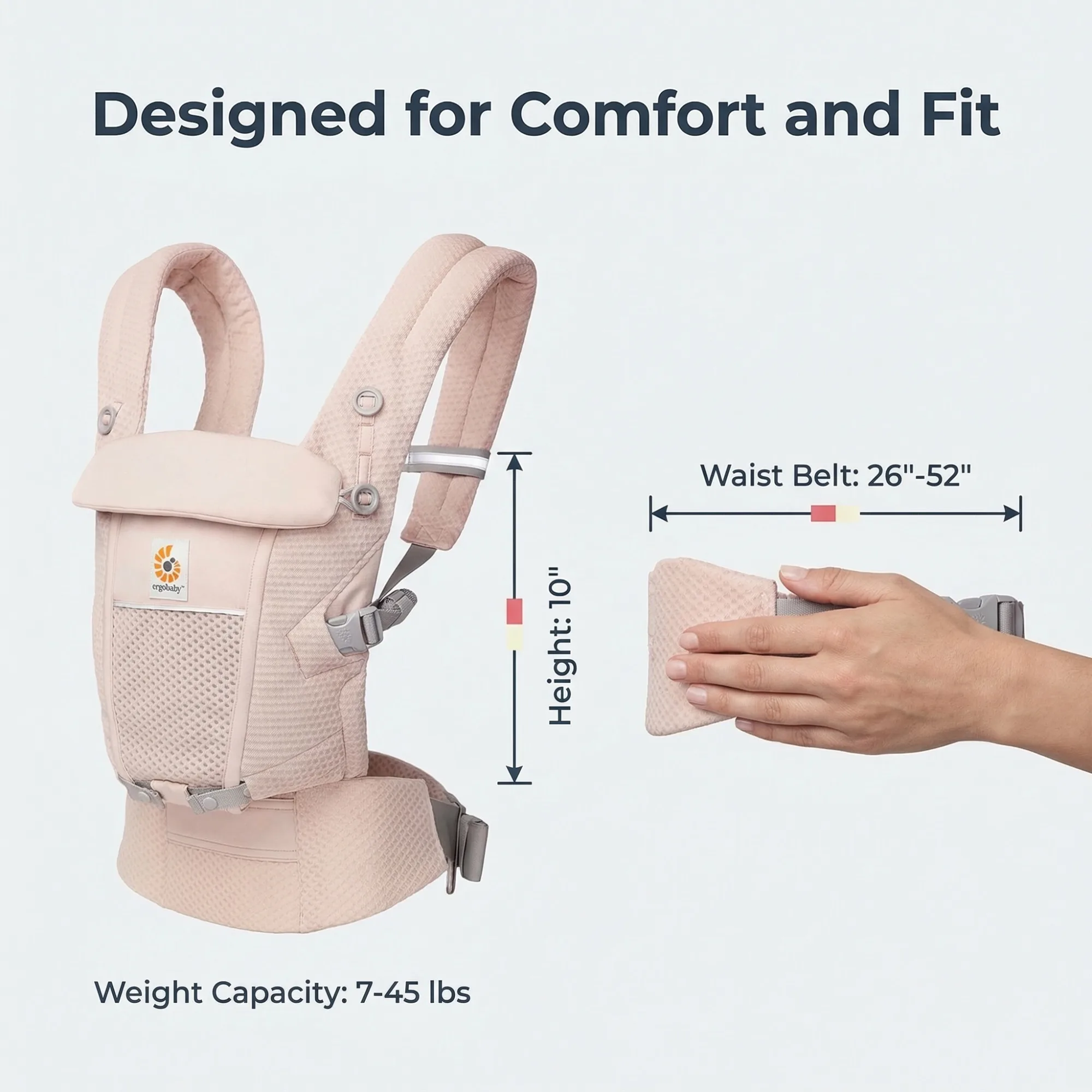 After: Baby Carrier — Amazon product image generator output — Infographic