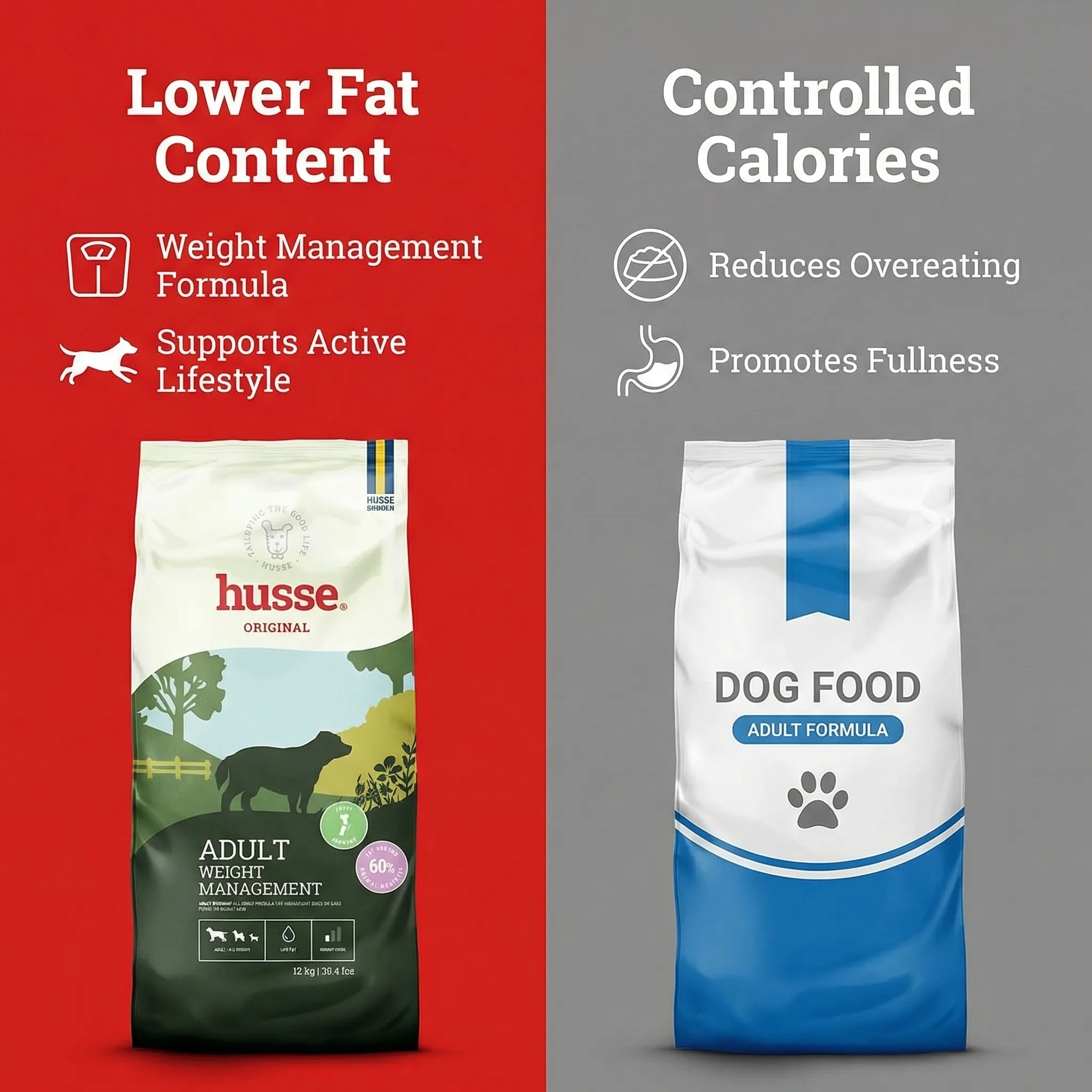 After: Dog Food — Amazon product image generator output — Comparison