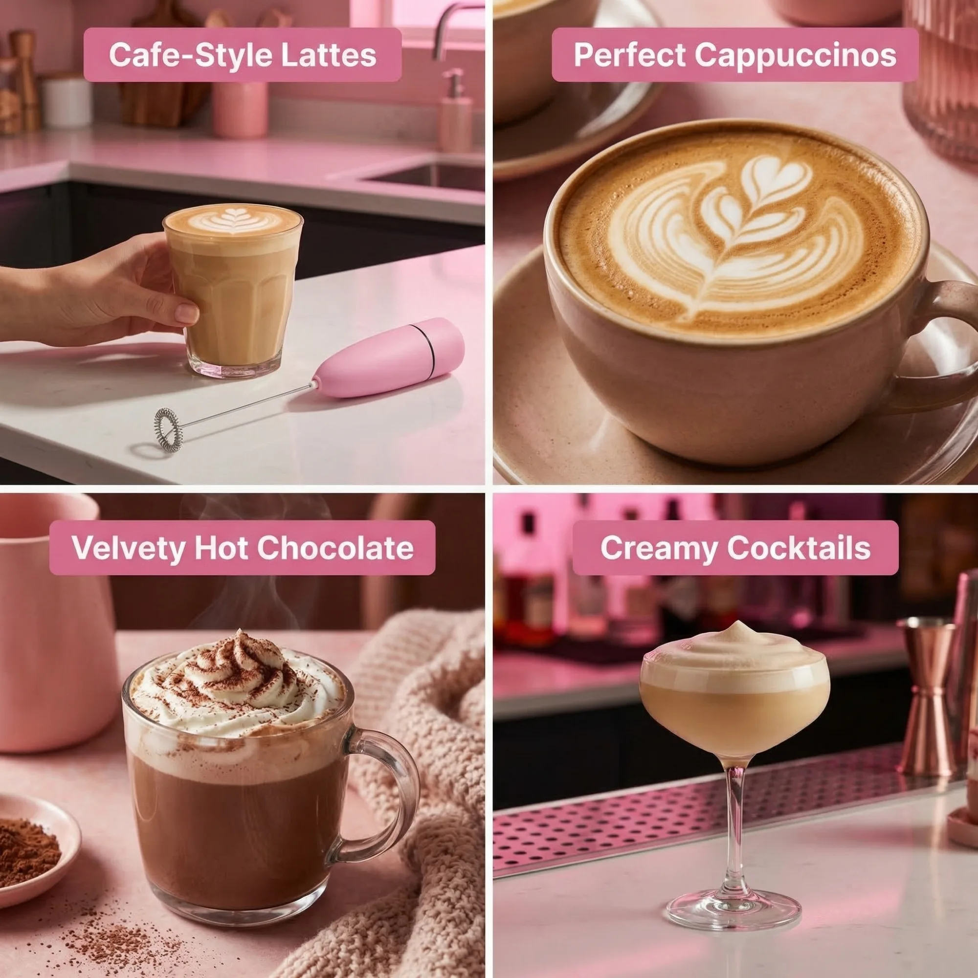 After: Milk Frother — Amazon product image generator output — In-Use