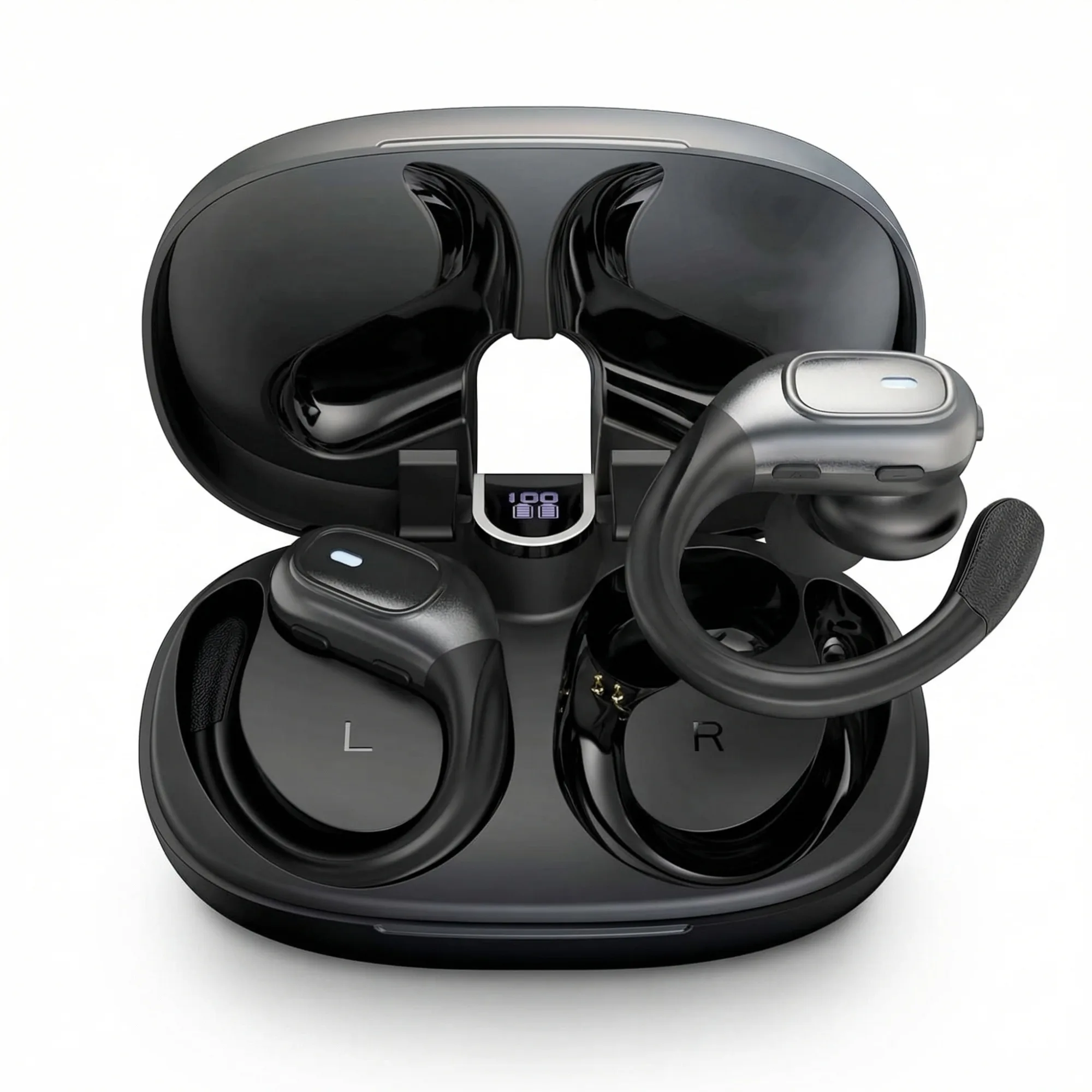 AI-generated wireless earbuds product photo — Amazon Listing example