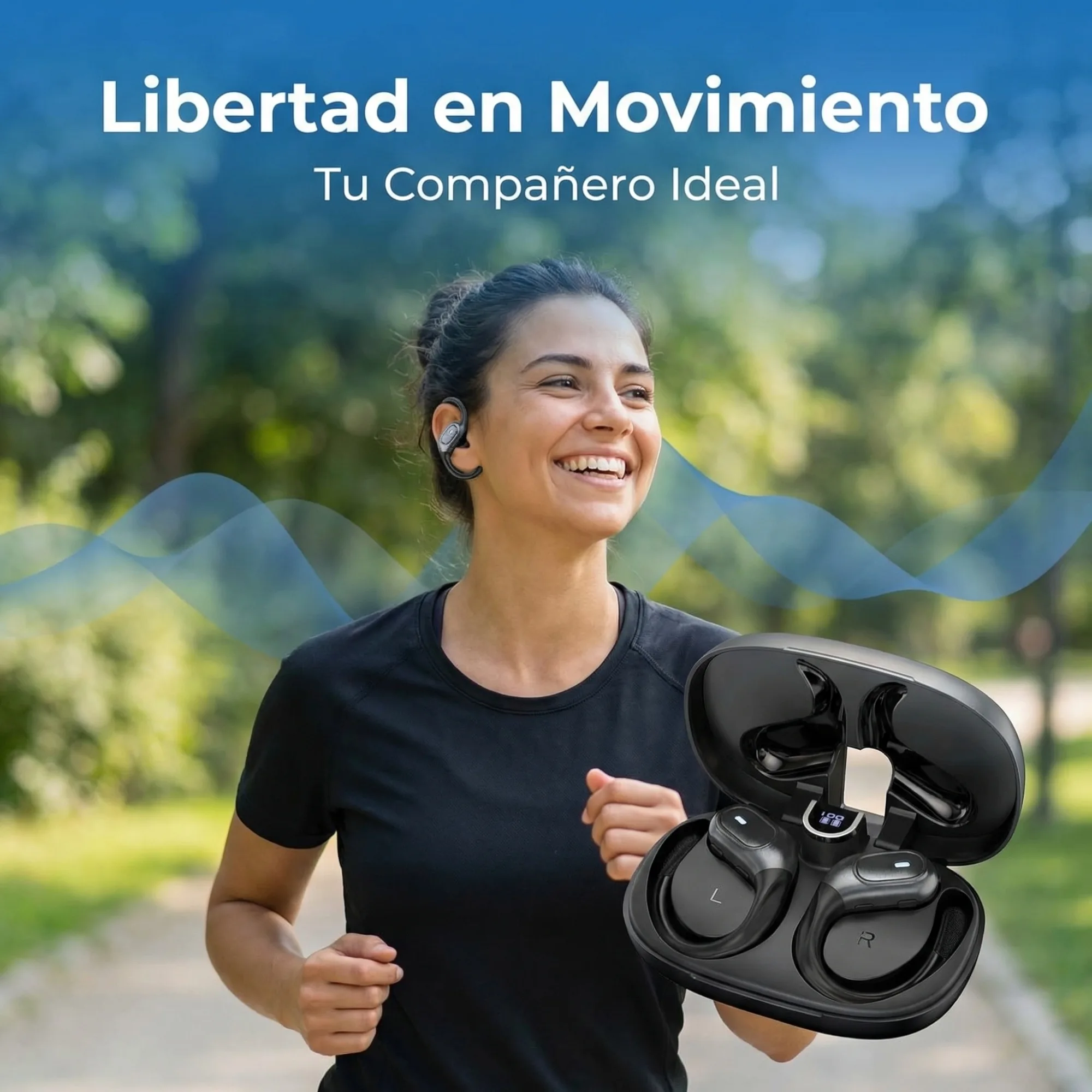 After: Wireless Earbuds — Amazon product image generator output — Lifestyle