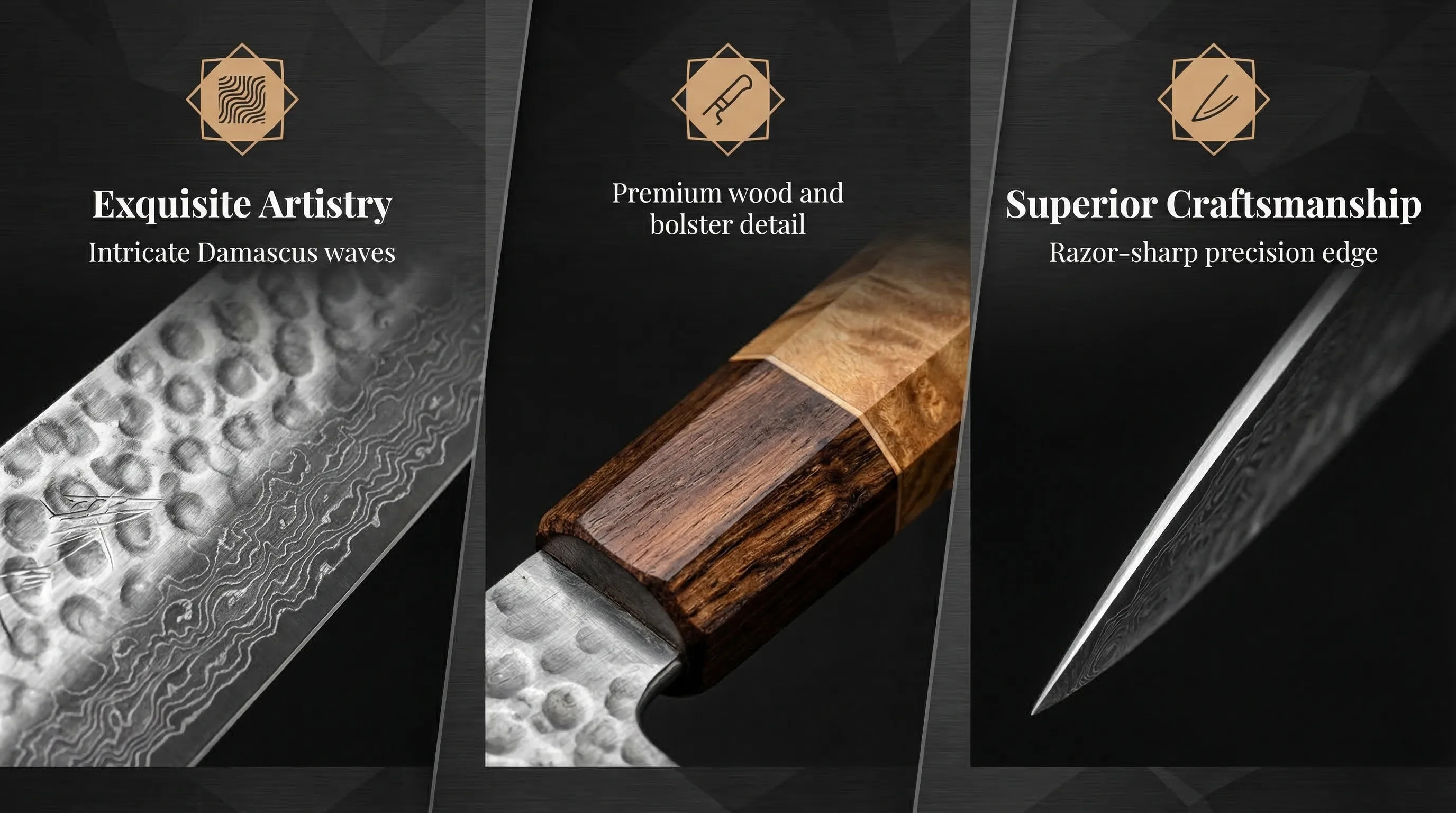 Chef Knife — AI Amazon A+ content — Feature Highlights