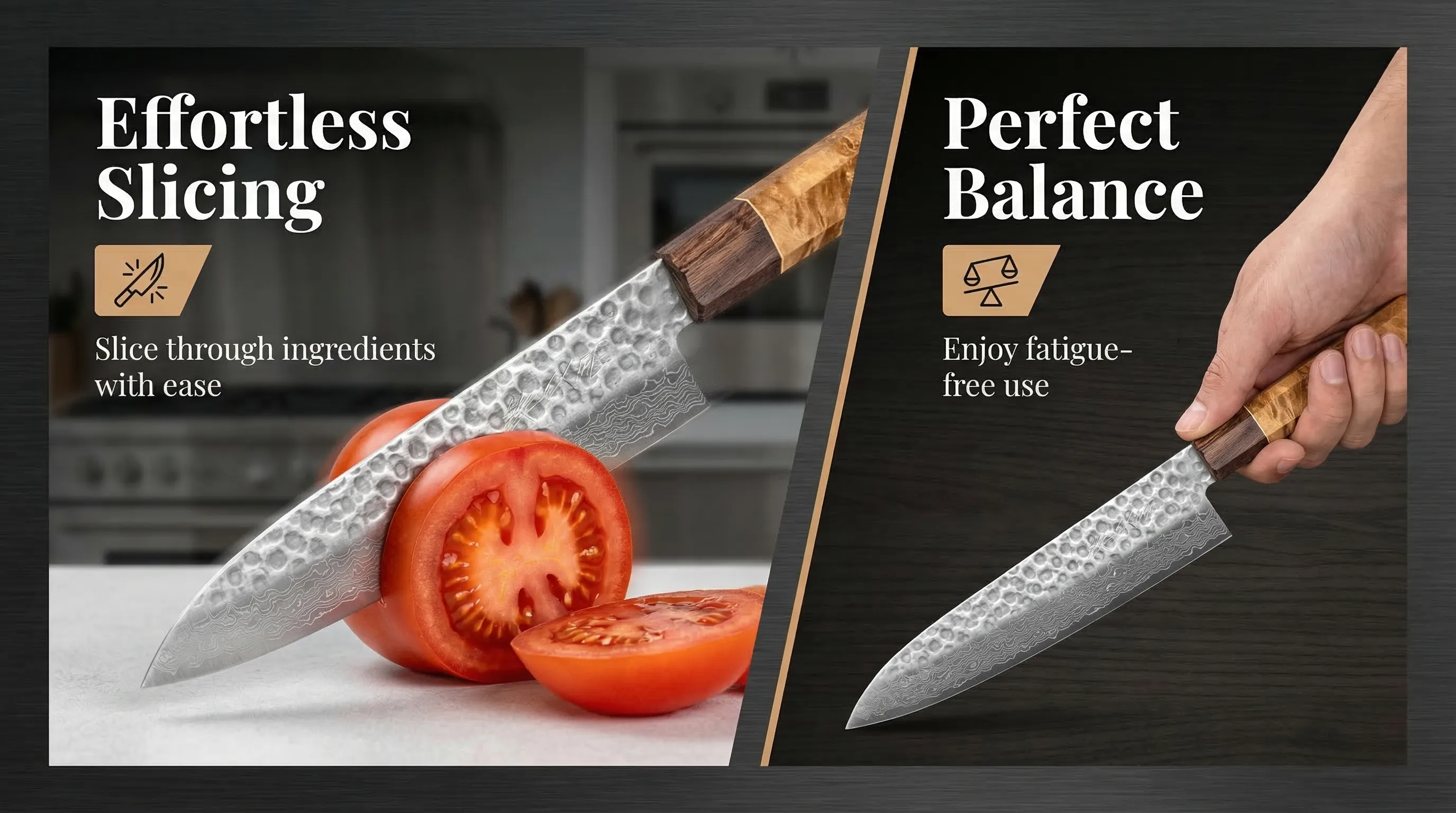 Chef Knife — AI Amazon A+ content — Benefits