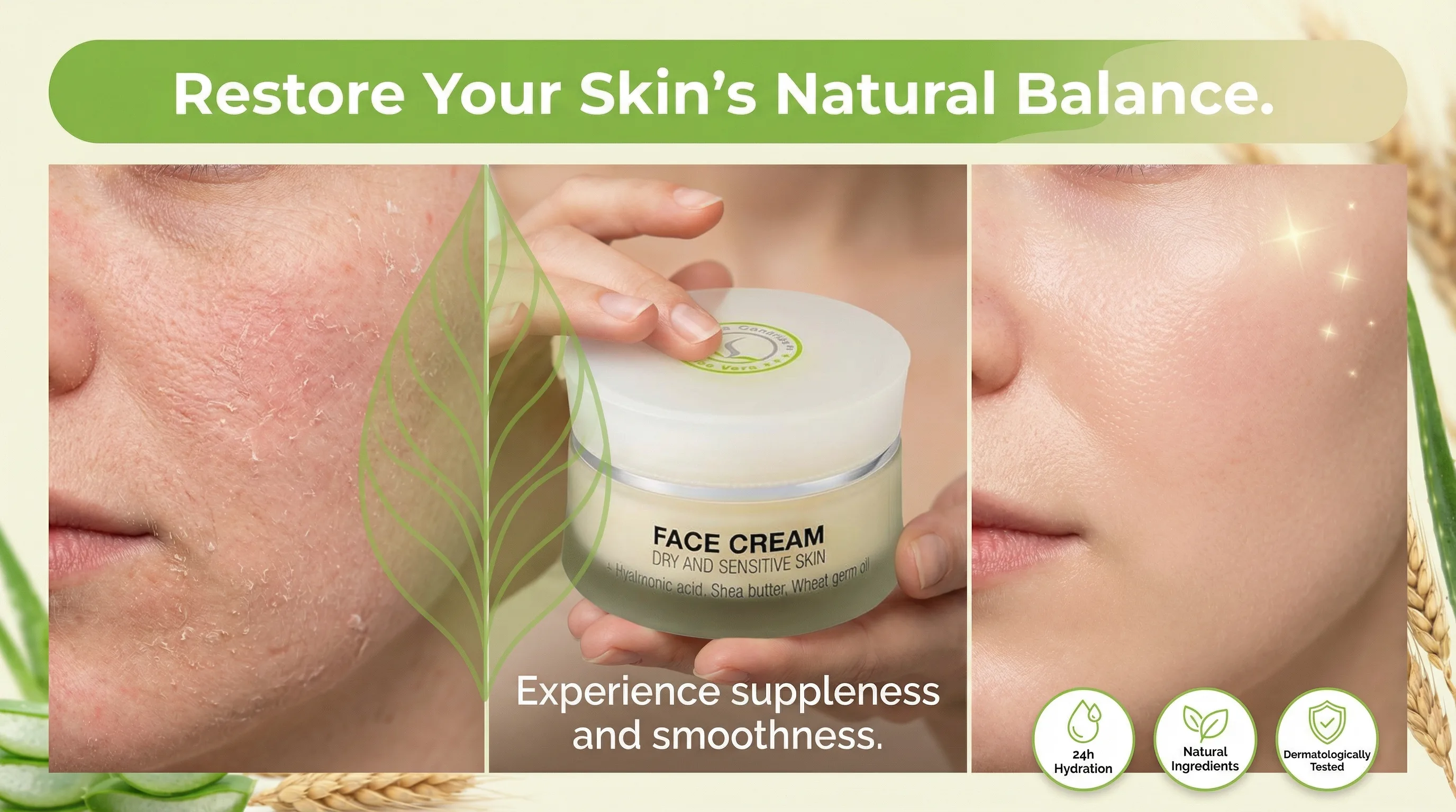 Face Cream — AI Amazon A+ content — Benefits
