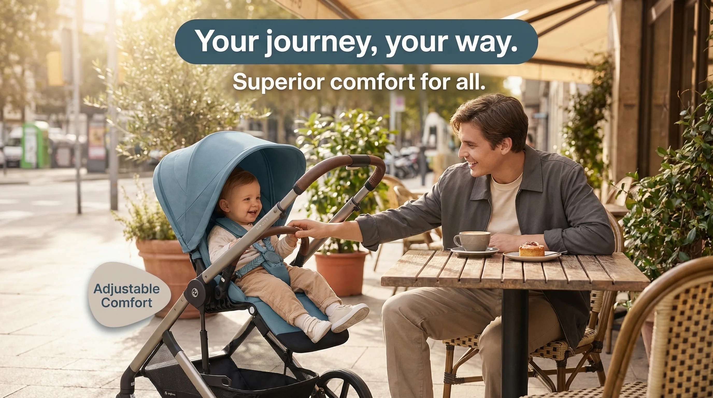 Stroller — AI Amazon A+ content — Lifestyle