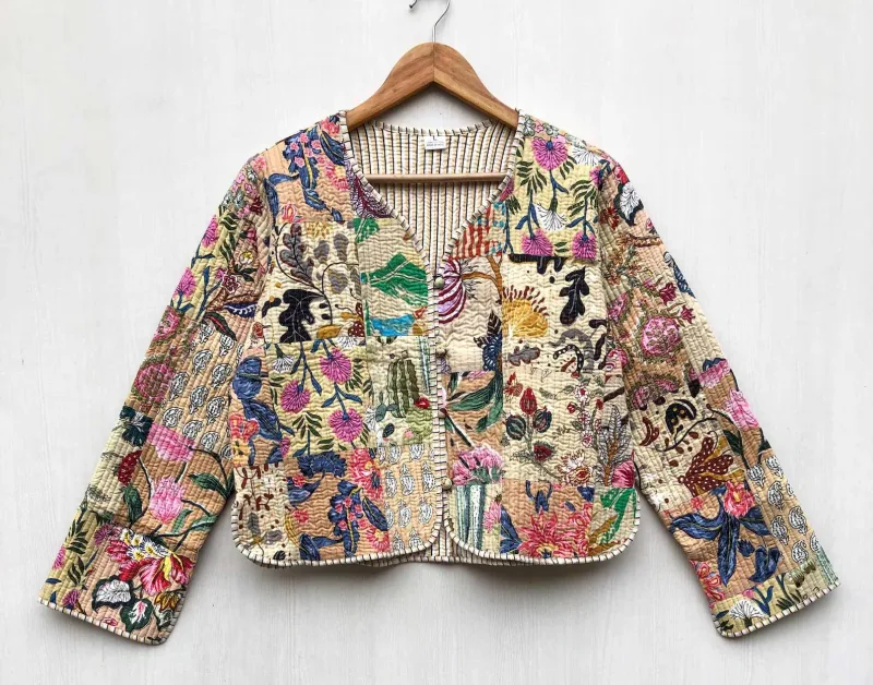 Quilted Floral Patchwork Jacket — original product photo
